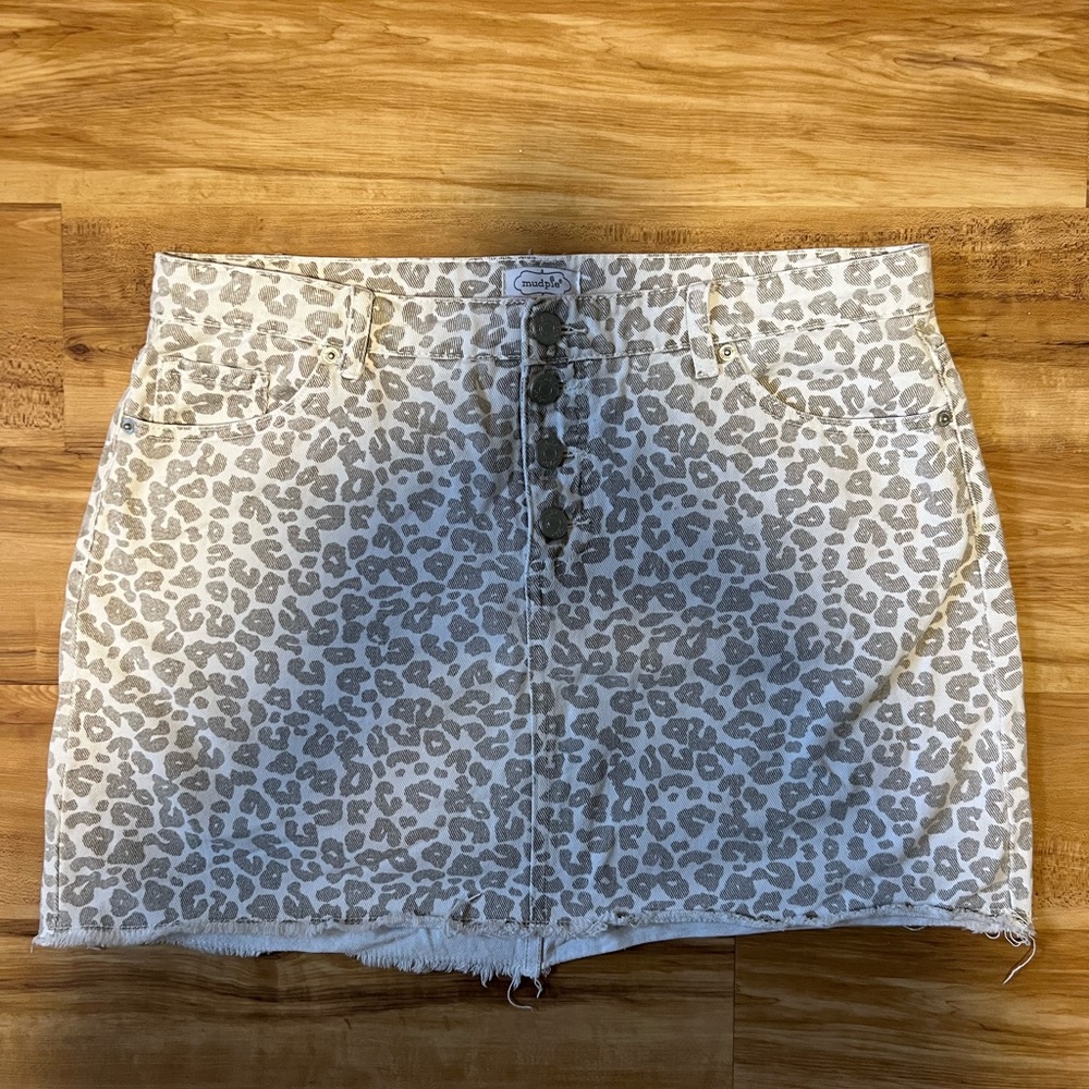 Mud pie denim skirt size L